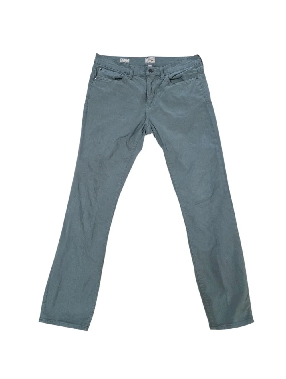 J. Crew 484 Slim Fit Stretch Chino Pants Mens 32x32 Green Sage Chinos Trousers